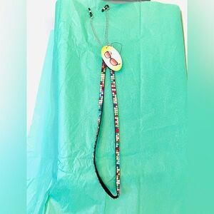 NWT Beaded Multicolor Glasses Strap with Tag